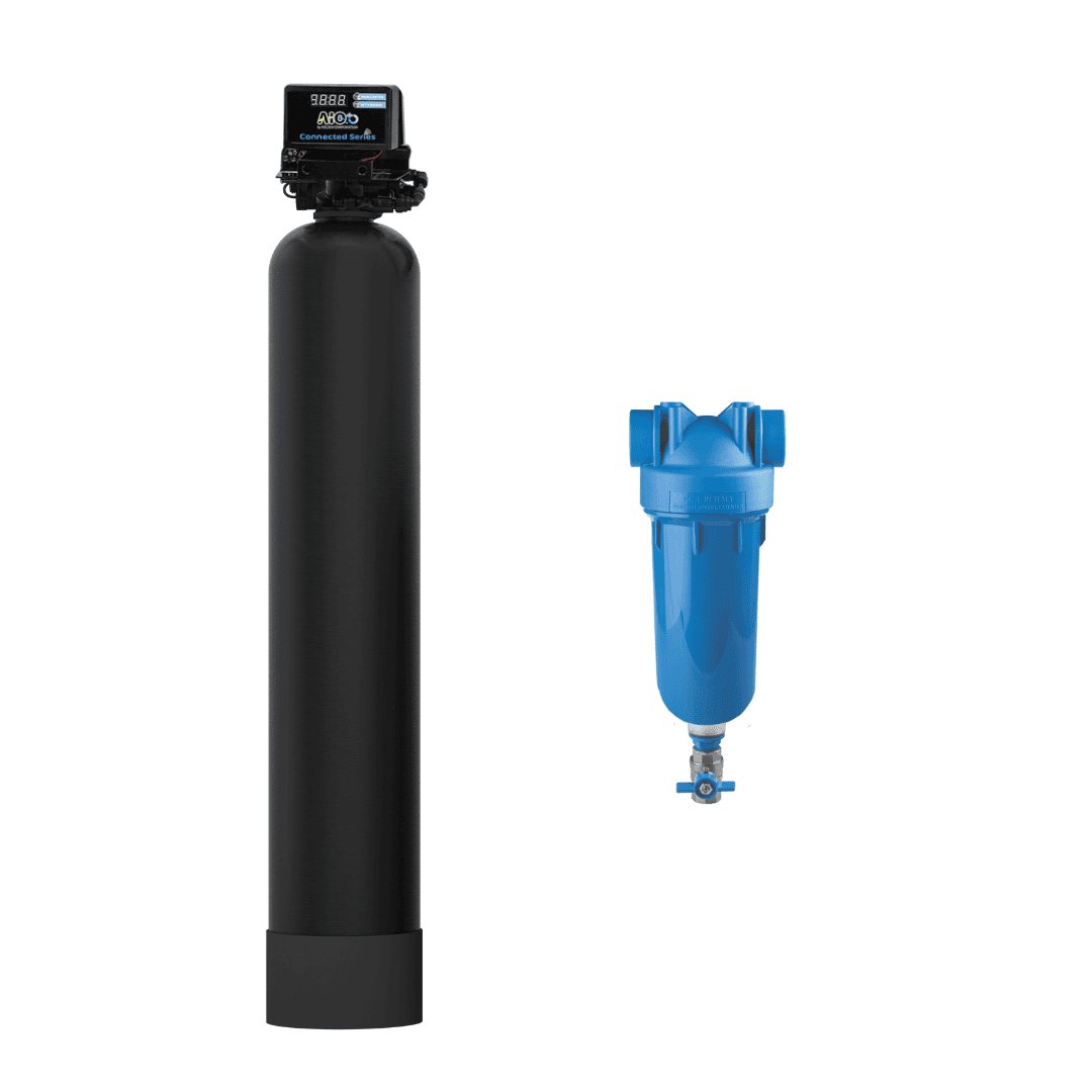 Springwell WS1 Well Water Filter System with Connected Series digital head and sediment pre-filter